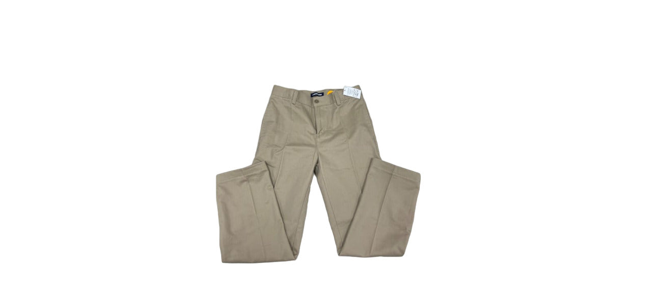 School Uniform Boys Iron Knee Plain Front Chino Pants Size 14