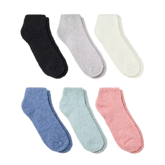 Womens 6pk Cozy Low Cut Socks 4-10