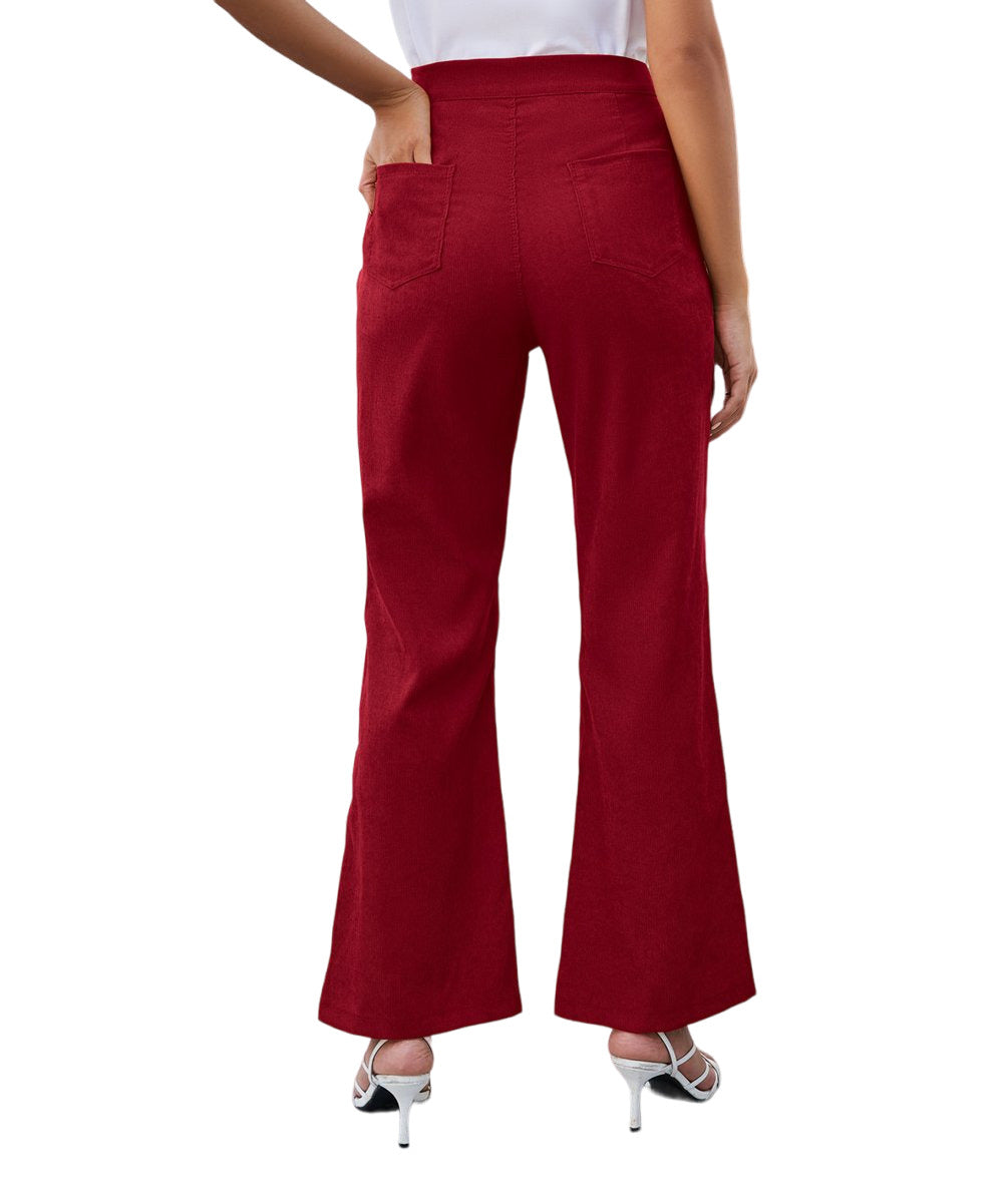 Pantalon Red Wine High-Rise Flare Pants Size S