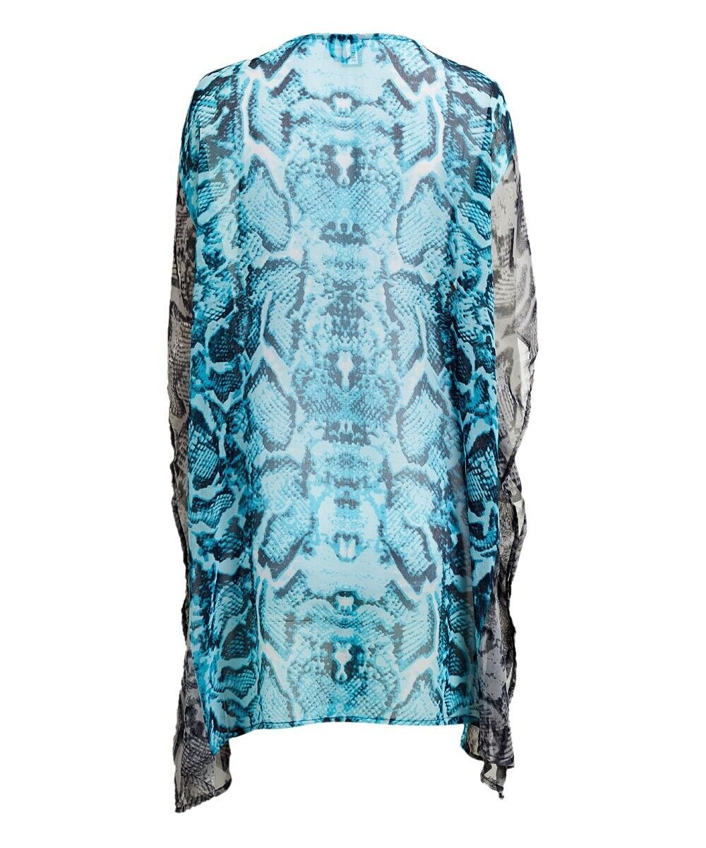 Turquoise Snake Beaded Cannes Caftan One Size