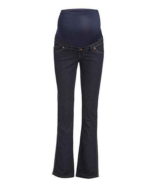 Times 2 | Blue Rinse Over-Belly Maternity Flare Jeans Size L