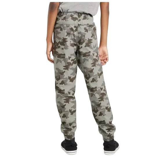 Boys Jersey Lined Pull-On Jogger Fit Pants Cat & Jack Camo Green Size 5