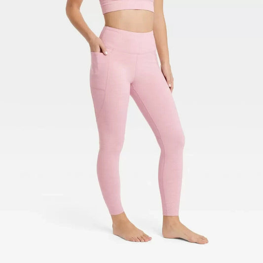 Women's High-Rise Cozy Spacedye 7/8 Leggings - JoyLab Light Pink XS