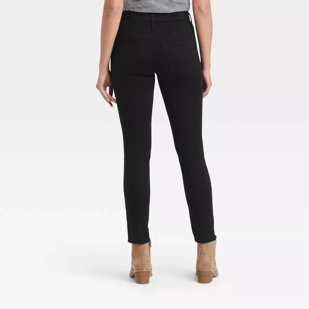 Women's High-Rise Skinny Jeans - Universal Thread Black 6 Short