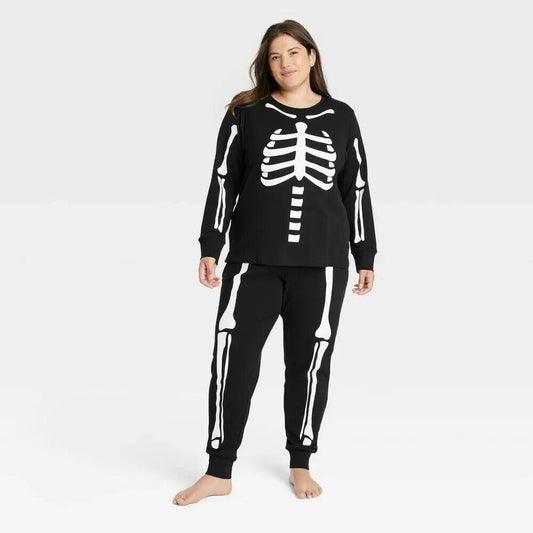 Women's Plus Size Halloween Skeletons Matching Family Pajama Set - Hyde & EEK! B