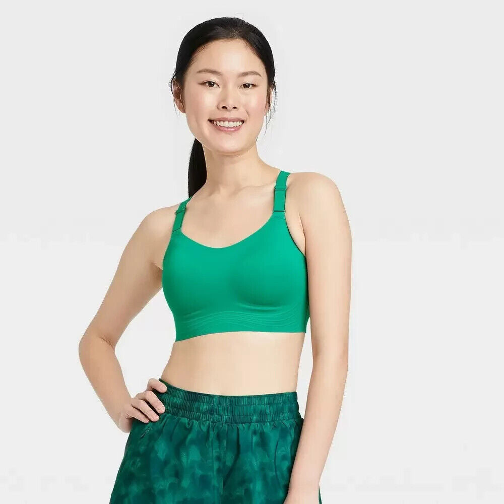 Women's High Support Embossed Racerback Run Sports Bra All in Motion XS