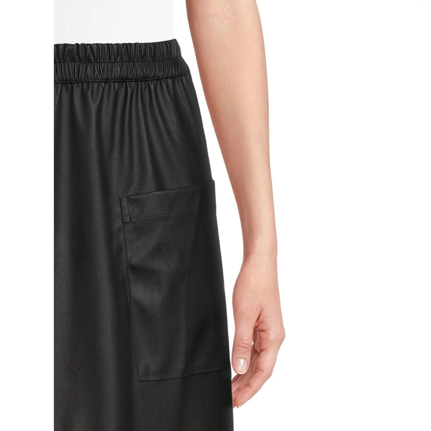 The Get Women's Faux Leather Midi Skirt M