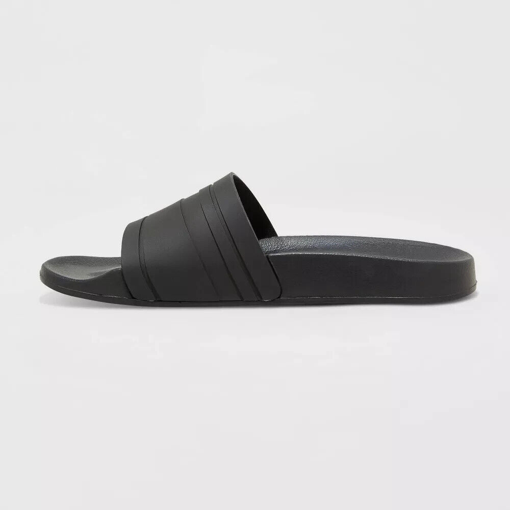 Men's Ricky Slide Sandals - Goodfellow & Co Black S