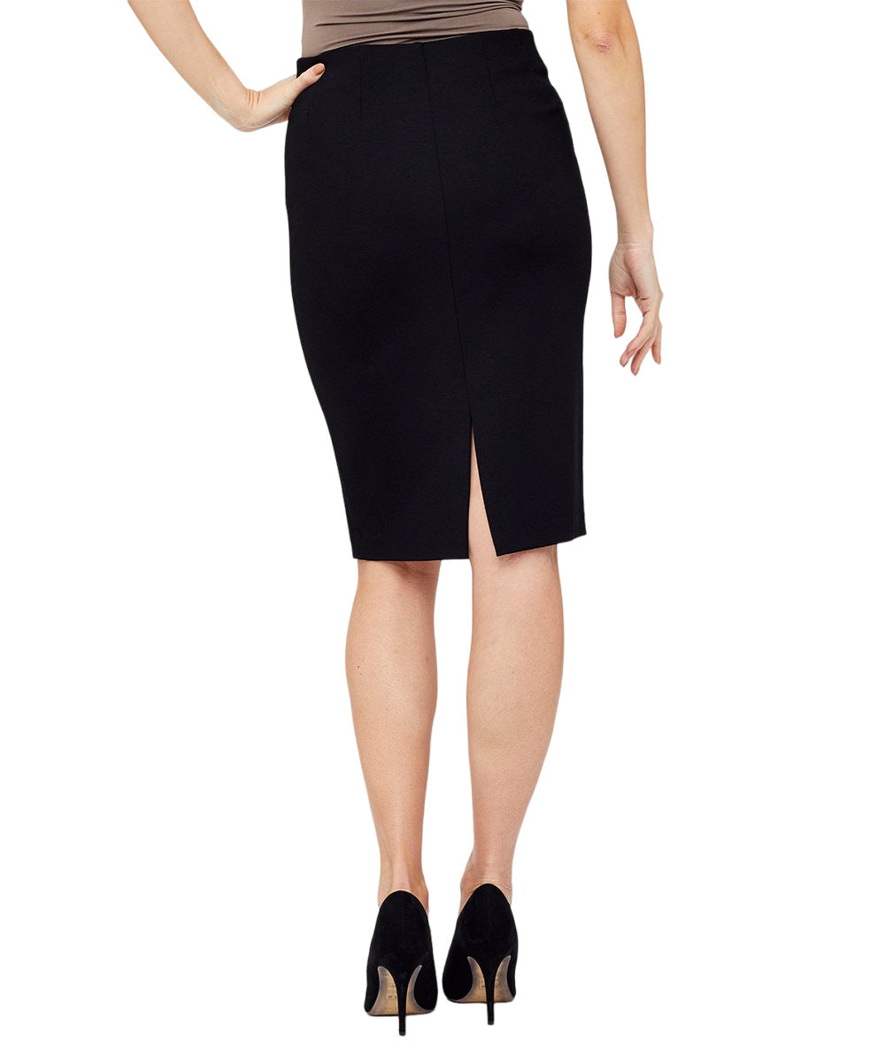Emaline | Black Ponte Knit Pencil Skirt Size S