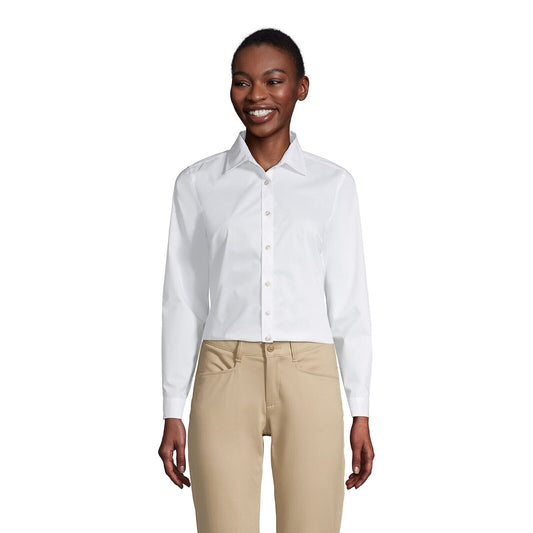 Women's No Gape Long Sleeve Stretch Shirt size 8