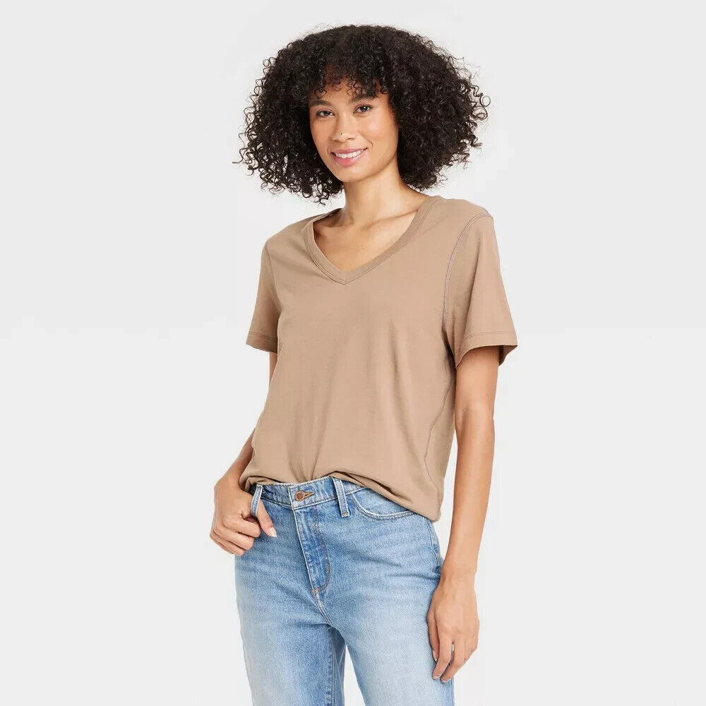 Women's Sensory Friendly Short Sleeve V-Neck T-Shirt