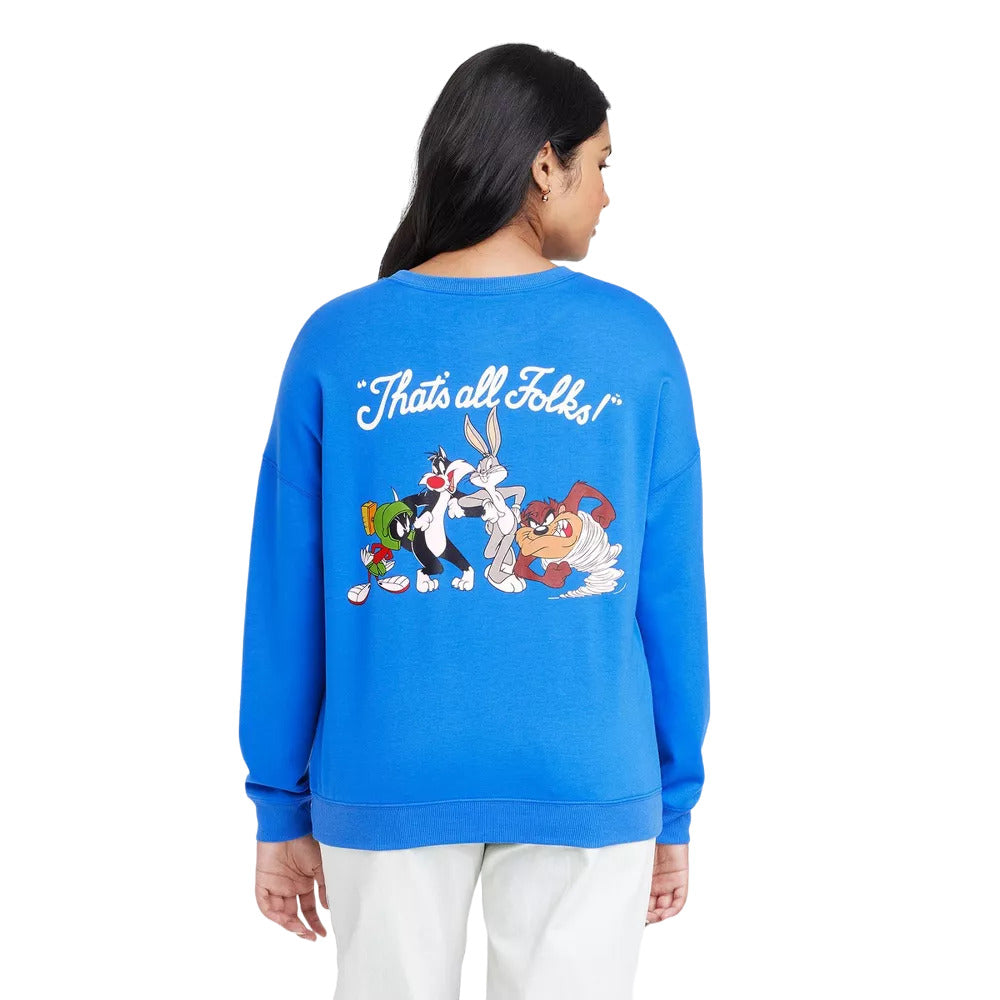 Women's Looney Tunes That's All Folks Graphic Sweatshirt - Size M
