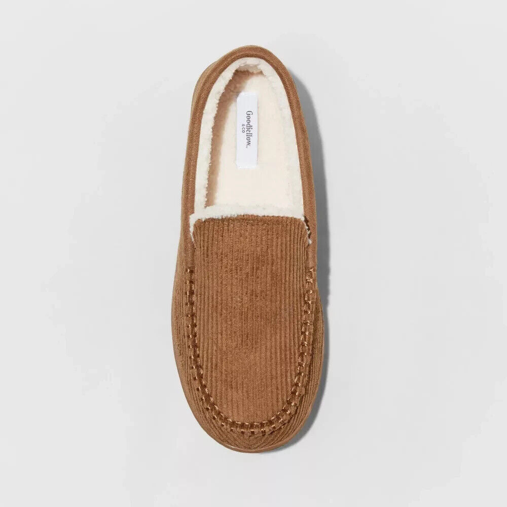 Men's Arlo Moccasin Slippers - Goodfellow & Co Chestnut L, Brown