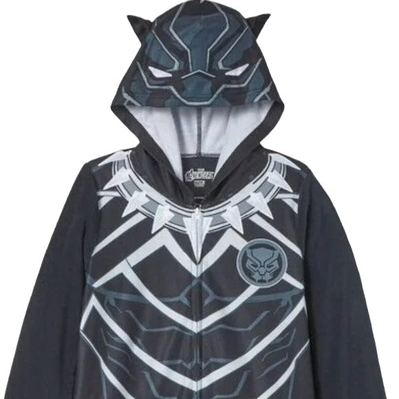 Boys Marvel Black Panther Blanket Sleeper Black Size XS