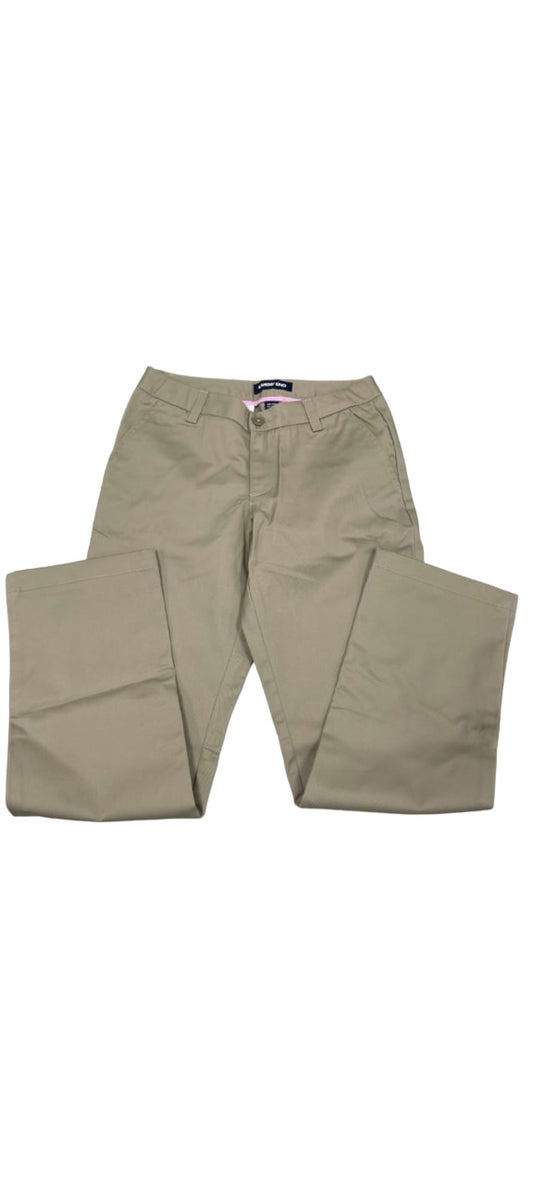 School Uniform Girl's Plain Front Blend Chino Pants Size 14