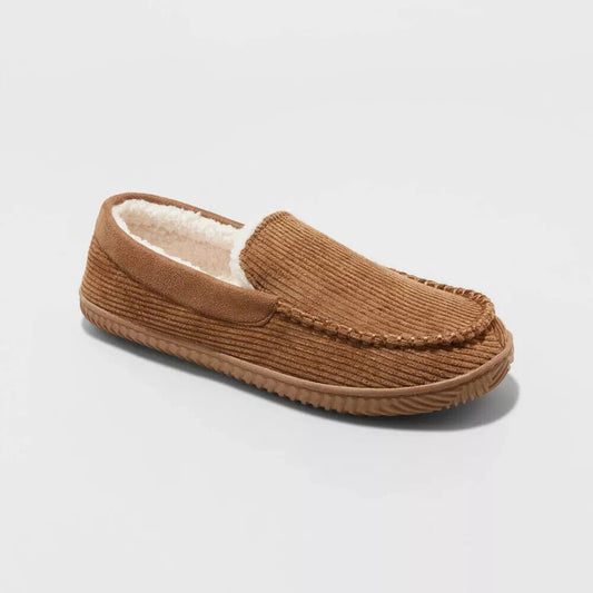 Men's Arlo Moccasin Slippers - Goodfellow & Co Chestnut S, Brown