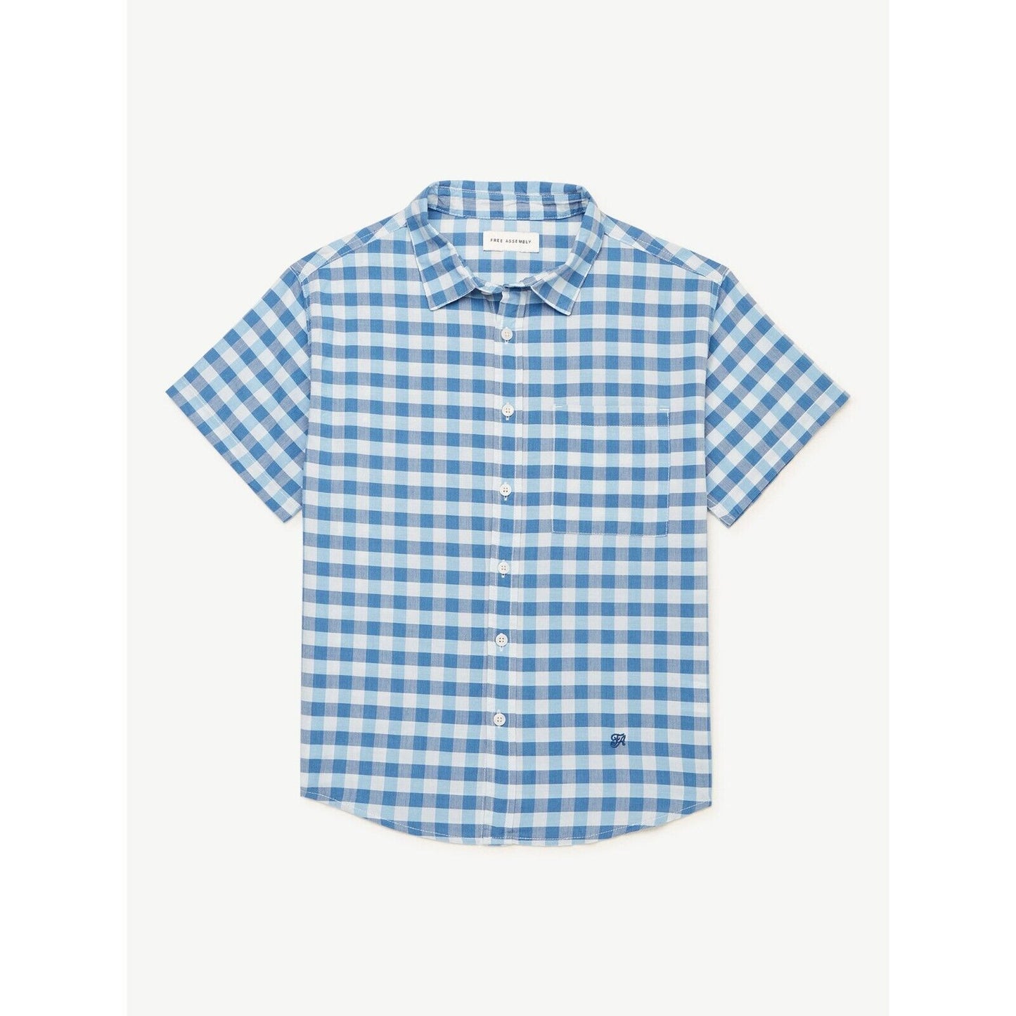 Free Assembly Boys Madras Button Down Shirt XS