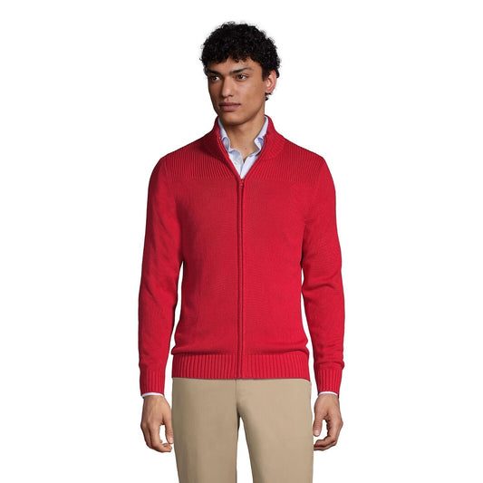 Men's Cotton Modal Zip Front Cardigan Sweater size L