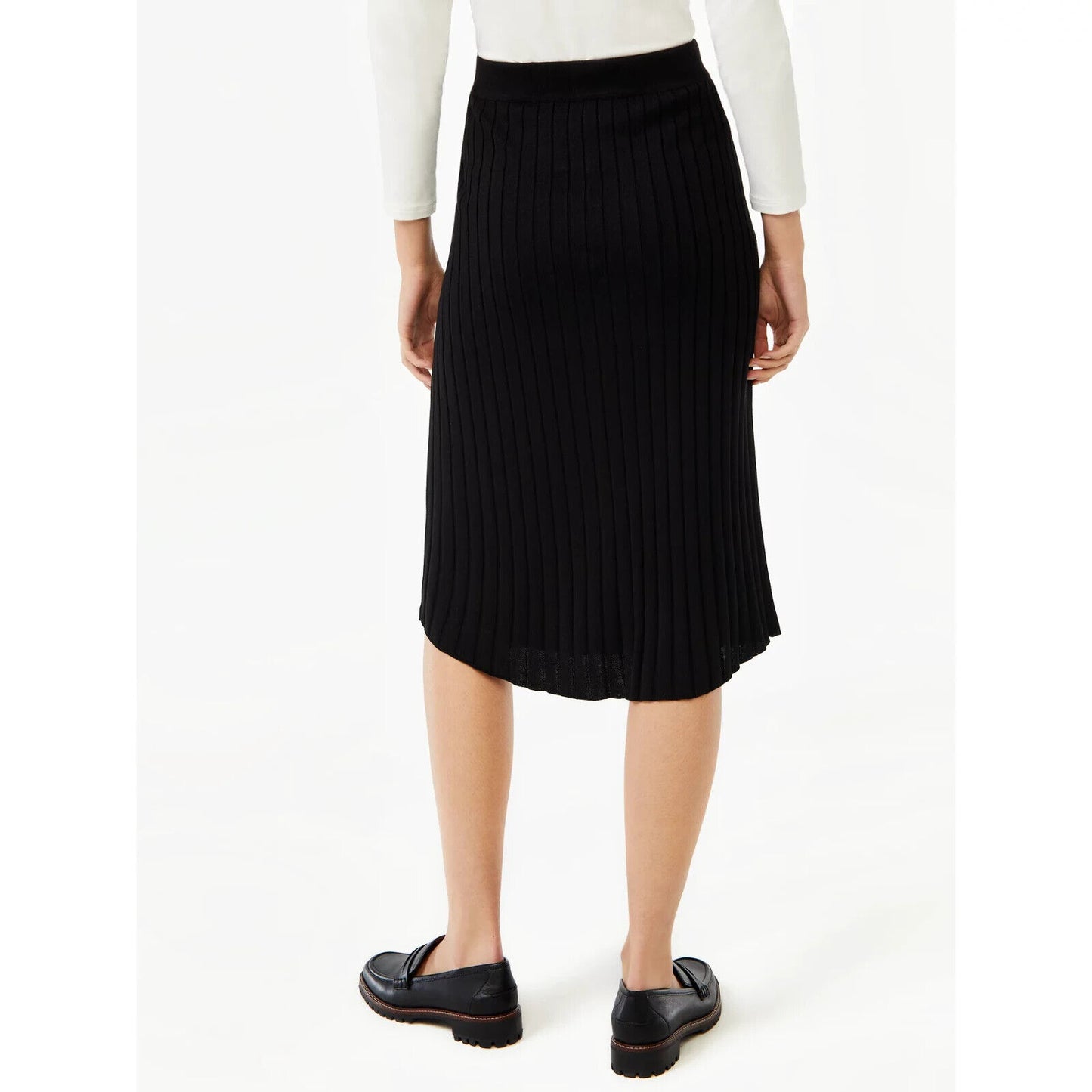 Free Assembly Women's Pleated Midi Sweater Skirt S