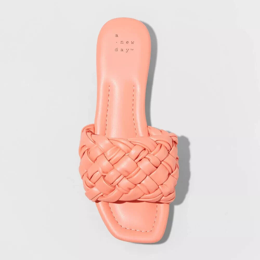 Womens Carissa Woven Slide Sandals A New Day Pink 7