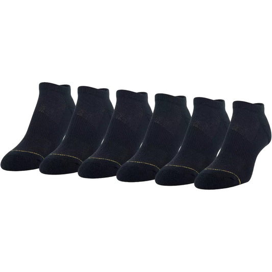 All Pro Women's Extended Size Aqua FX Heel Toe Cushion 6pk No Show  30x32 Sock