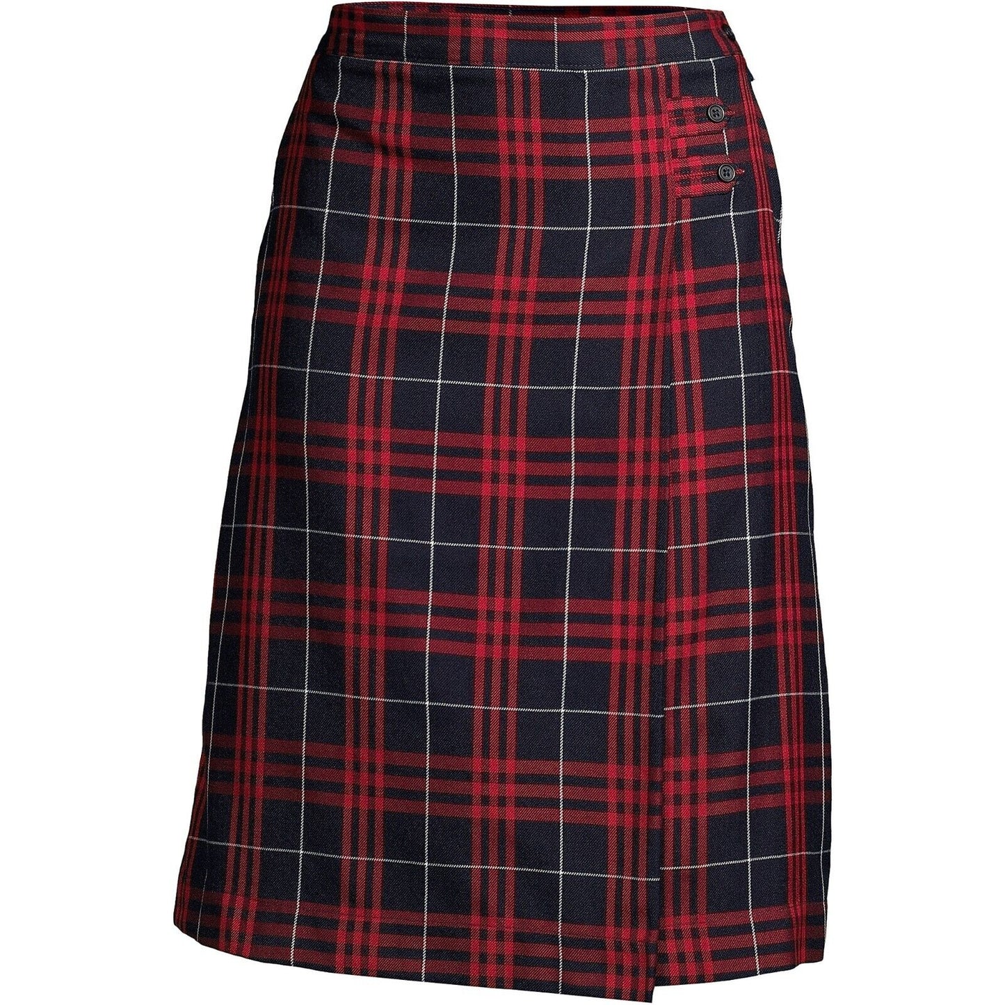 Women's Plaid A-line Skirt Below the Knee 8