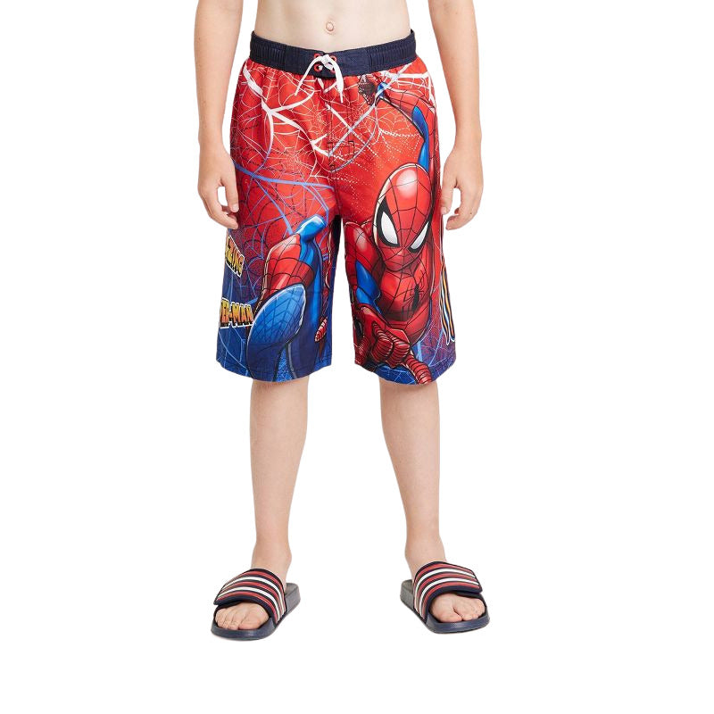 Boys Marvel Spider Man Swim Shorts Navy Blue Size M