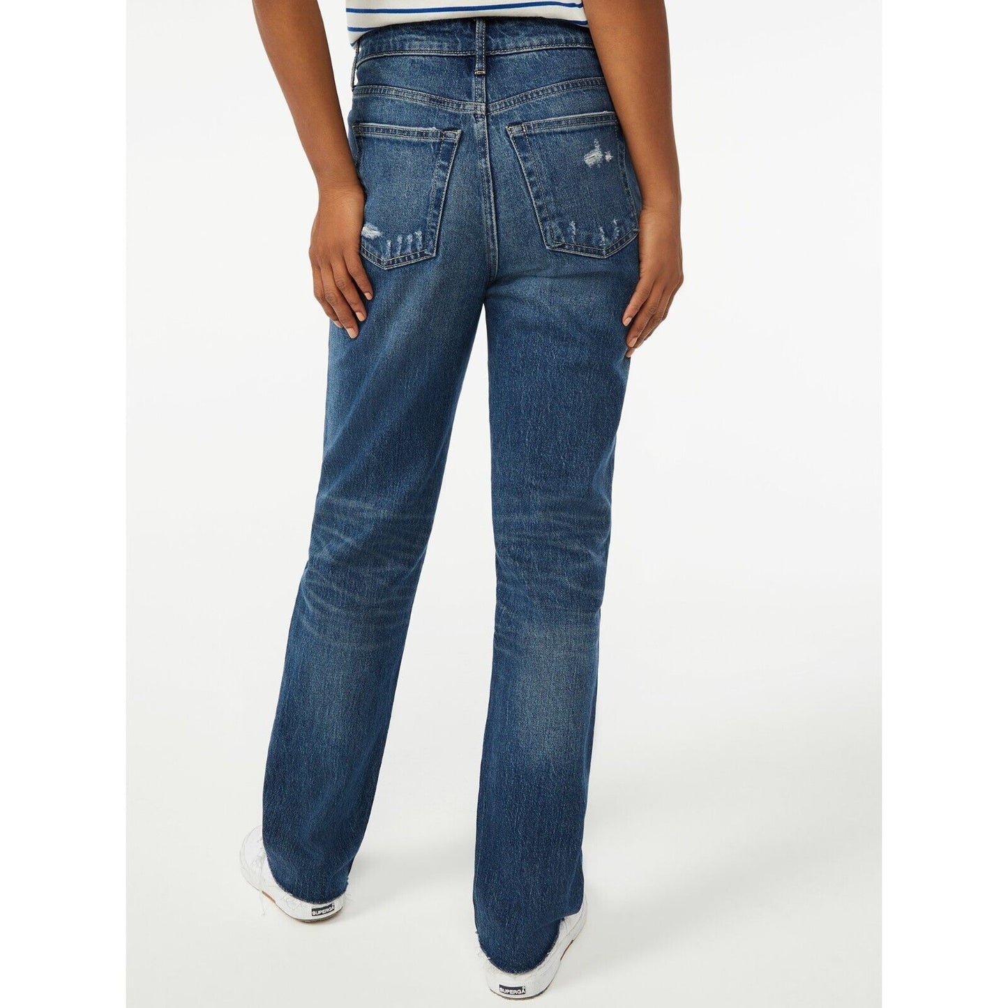 Free Assembly Women's Super High Rise Straight Jeans 14
