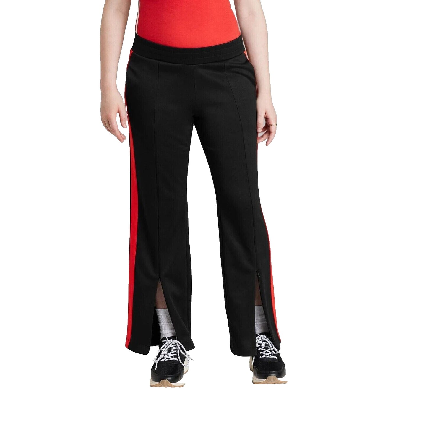 Women's High Rise Track Pants Wild Fable Black S