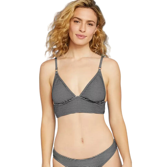 Women's Textured Longline Triangle Bikini Top Shade & Shore Medium 8-10