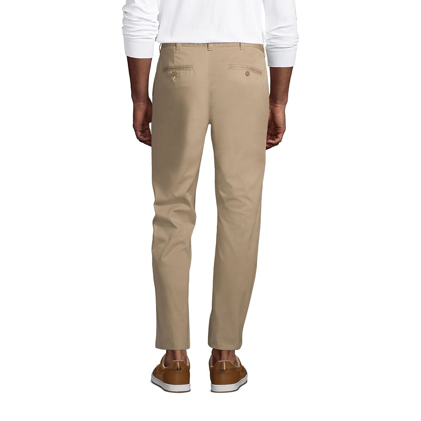 Men's Tailored Fit Blend Plain Front Pants Size 42
