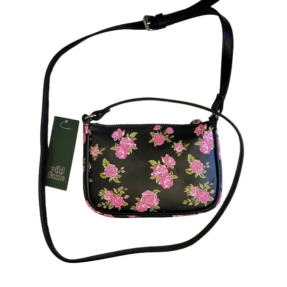 Floral Print Value Crossbody Bag - Wild Fable Black