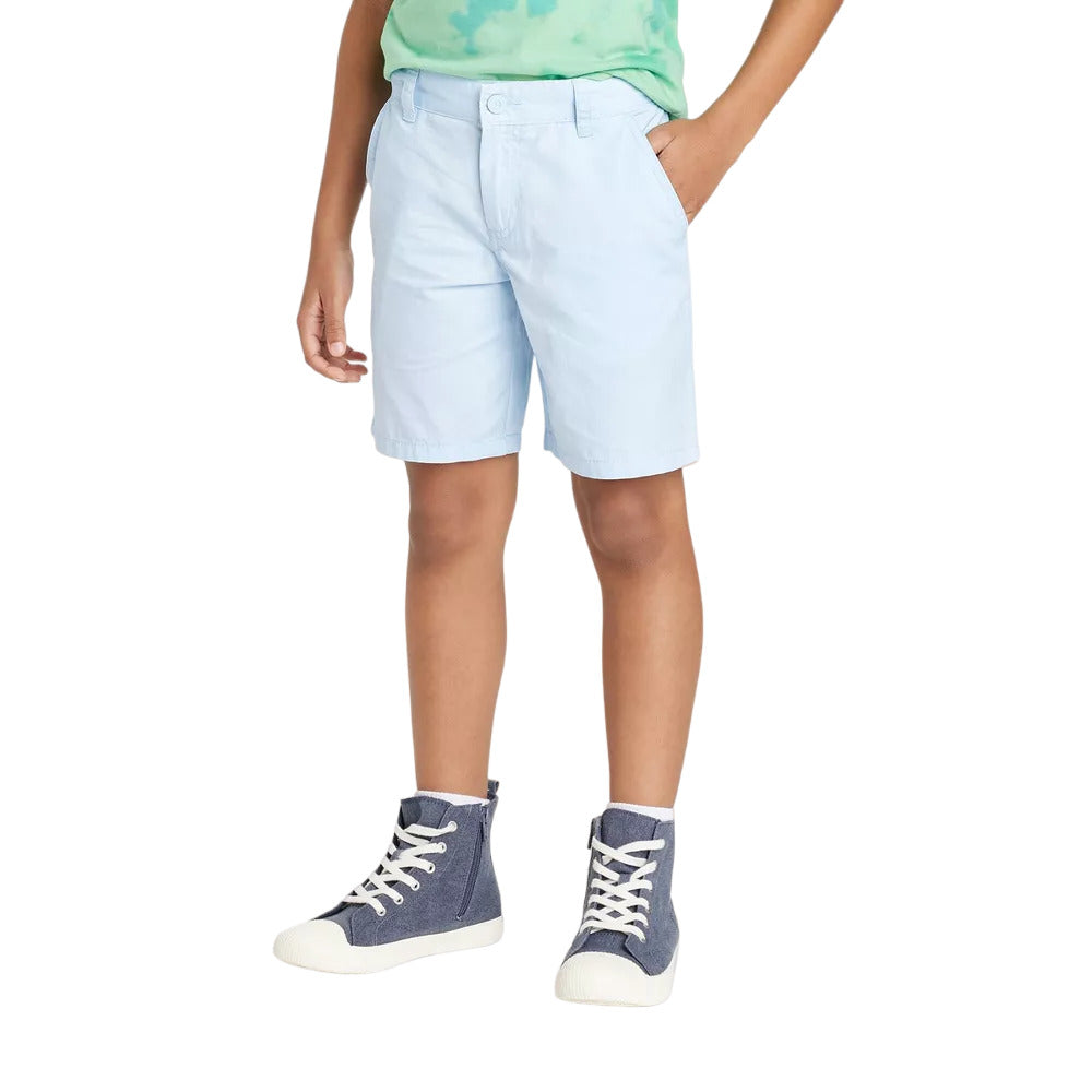 Boys Flat Front At the Knee Woven Shorts Cat & Jack Blue Size XS