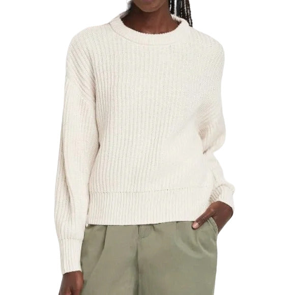 Women's Crewneck Pullover Sweater - A New Day Cream XXL, Ivory