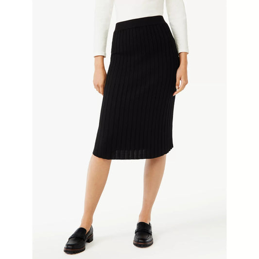 Free Assembly Women's Pleated Midi Sweater Skirt S