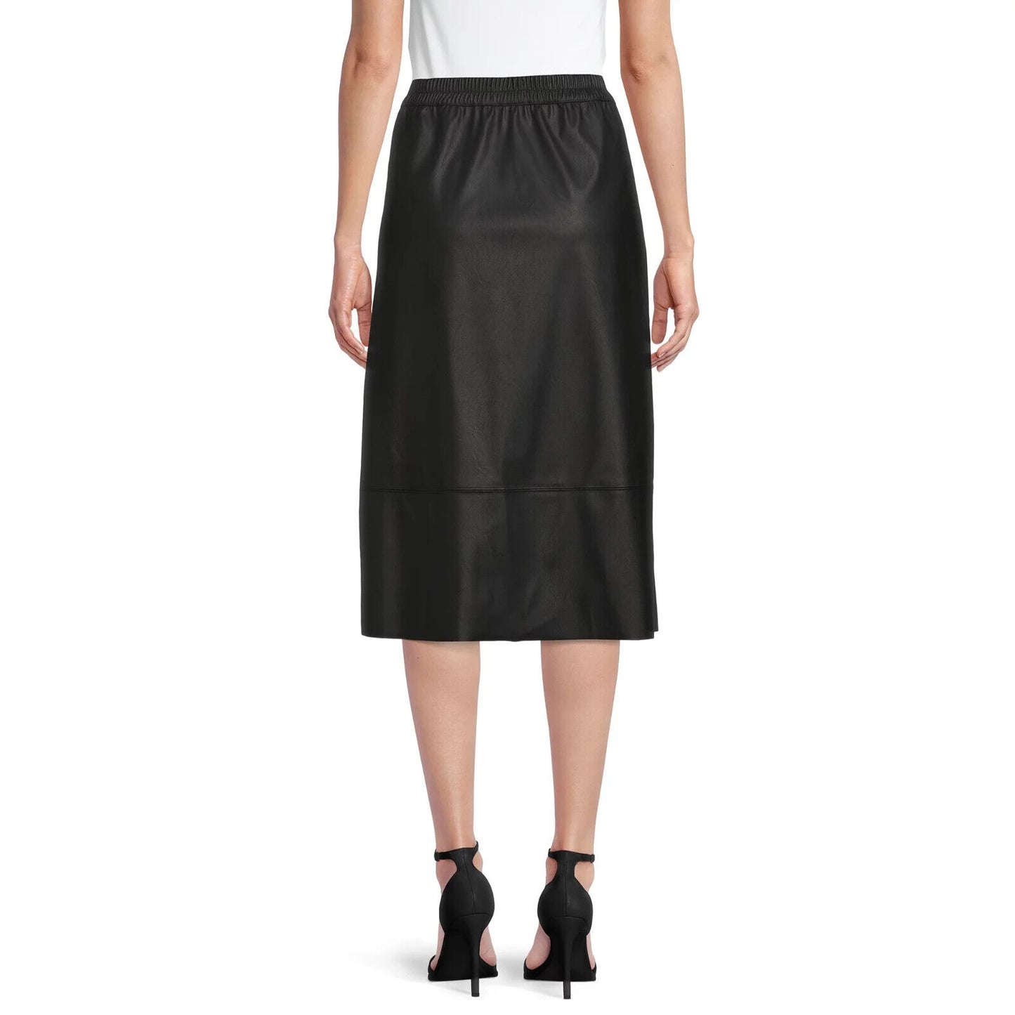 The Get Women's Faux Leather Midi Skirt M