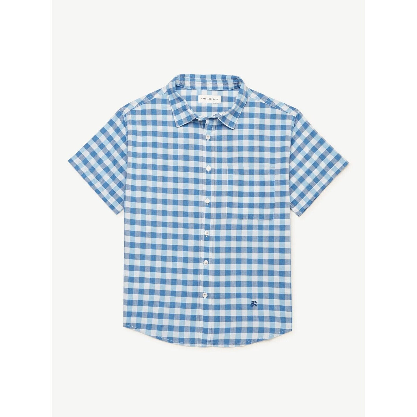 Free Assembly Boys Madras Button Down Shirt L