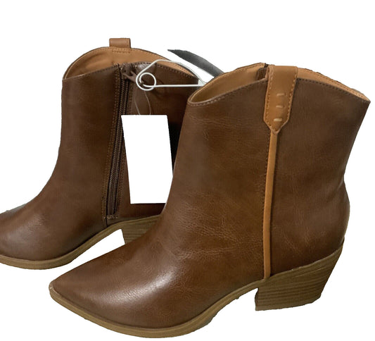 NWT Women Marlow Wide Width Western Boots - Universal Thread Brown 6.5W