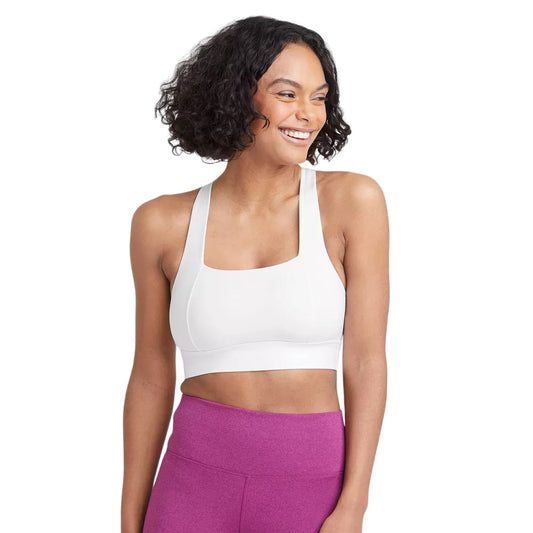 Women's Medium Support Square Neck Crossback Sports Bra - All in Motion™