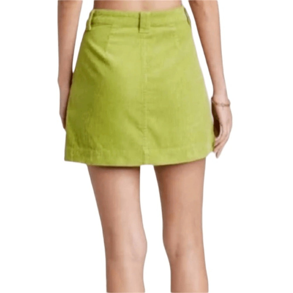 Women's High-Rise Cord Mini Skirt - Wild Fable Lime Green 10