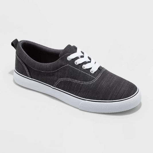 Women's Molly Vulcanized Lace-Up Sneakers - Universal Thread Black 10