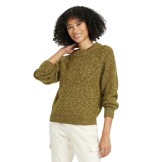 Women's Crewneck Pullover Sweater - Universal Thread Green XL