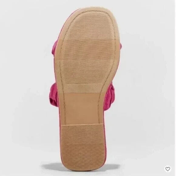 Women's Meg Knotted Slide Sandals Universal Thread Pink 6