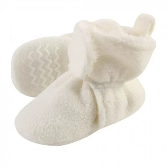 Hudson Baby Baby and Toddler Cozy Fleece and Sherpa Booties, Cream,