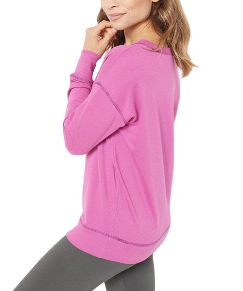 Seed to Style Light Purple Organic Cotton French Terry Sweatshirt Size Small