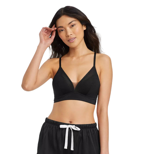 Women's Striped Lace Padded Bralette Auden Black S