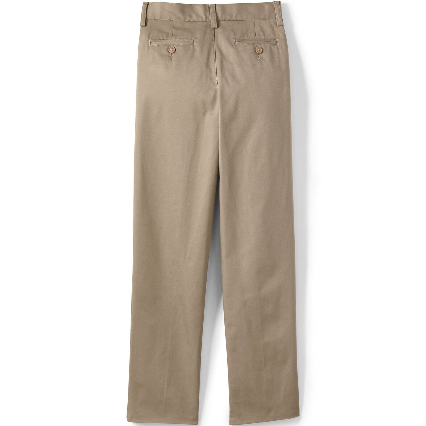 Boys Husky Iron Knee Blend Plain Front Chino Pants Size 12