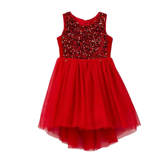 Girls Sequin Tulle Sleeveless Dress Cat & Jack Red Size XS