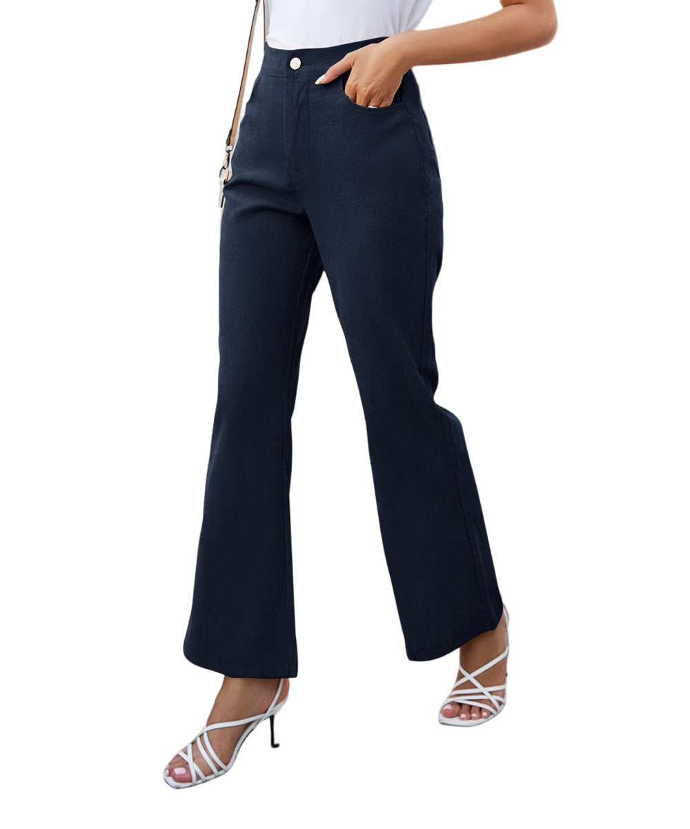 Pantalon Navy High-Rise Flare Pants Women Size XL