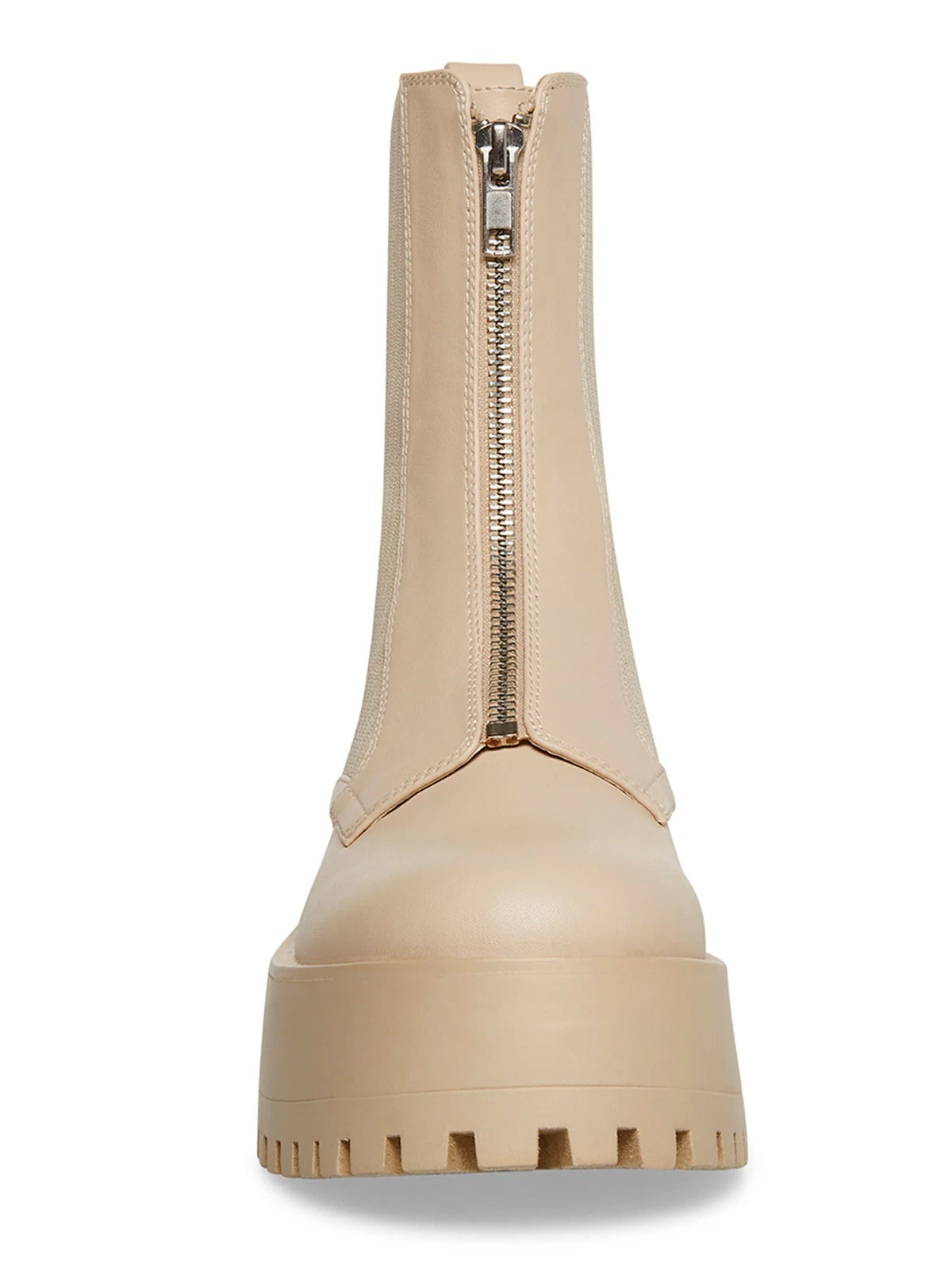 Madden Girl Women's Skyler Zip-Front Knit Lug Sole Boots, Shoe Size 8.5